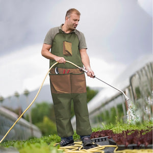 Gardening Leg Apron | Green & Brown | Oxford Fabric | Multi-Pocket | 118x45cm | 450g