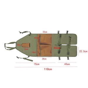 Gardening Leg Apron | Green & Brown | Oxford Fabric | Multi-Pocket | 118x45cm | 450g