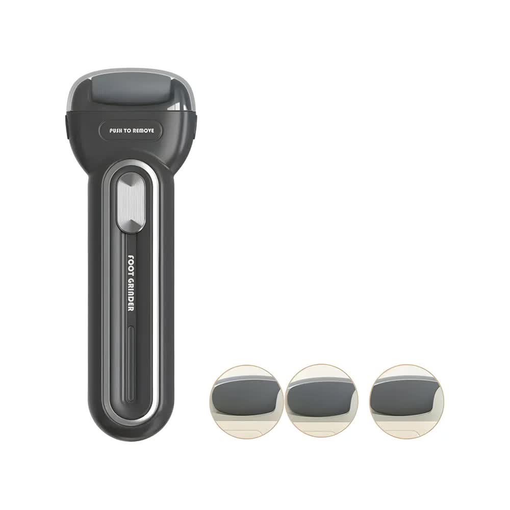 Black Electric Foot Grinder with USB Charging | Dual-Speed Callus Remover for Smooth, Exfoliated Feet