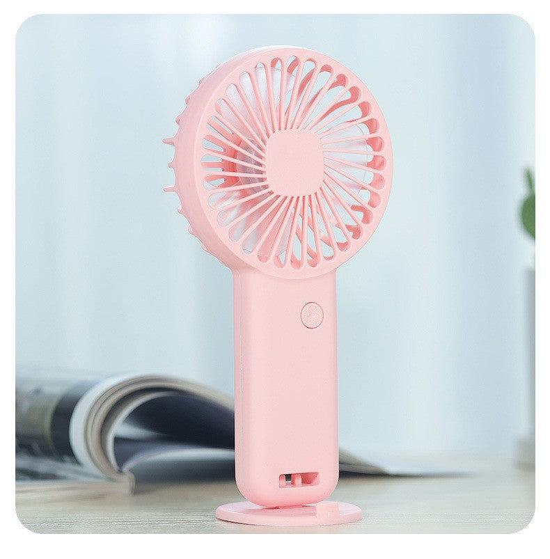 2 PCS Pink Cute USB Rechargeable Handheld Fan | Phone Stand | Summer