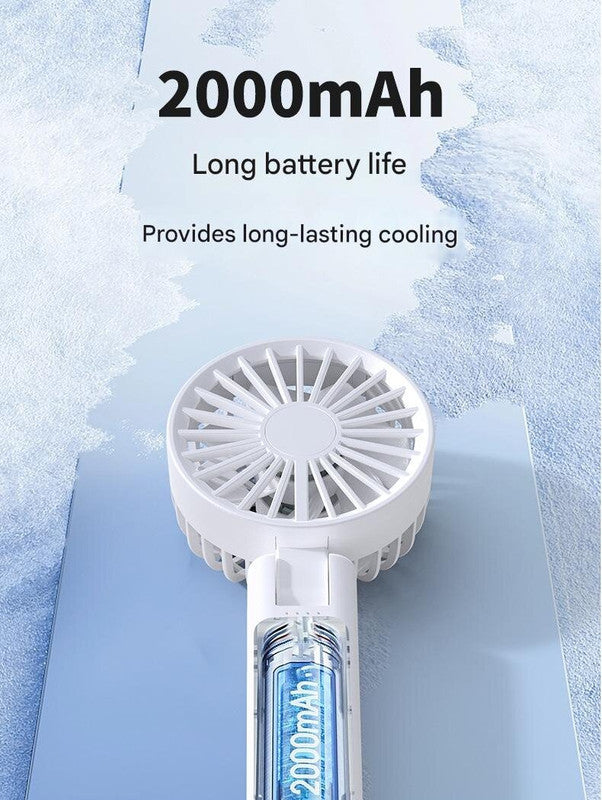 Dual-Blade Portable Neck Fan | Rechargeable USB Fan | Carabiner