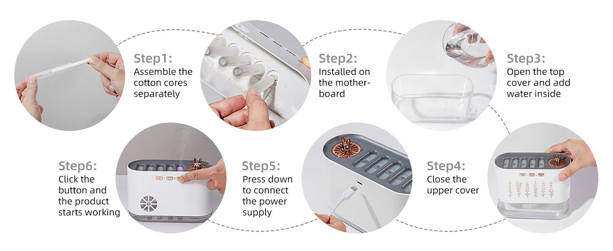 Green Dynamic Color Changing Humidifier | Sound Control & Auto Shut-off