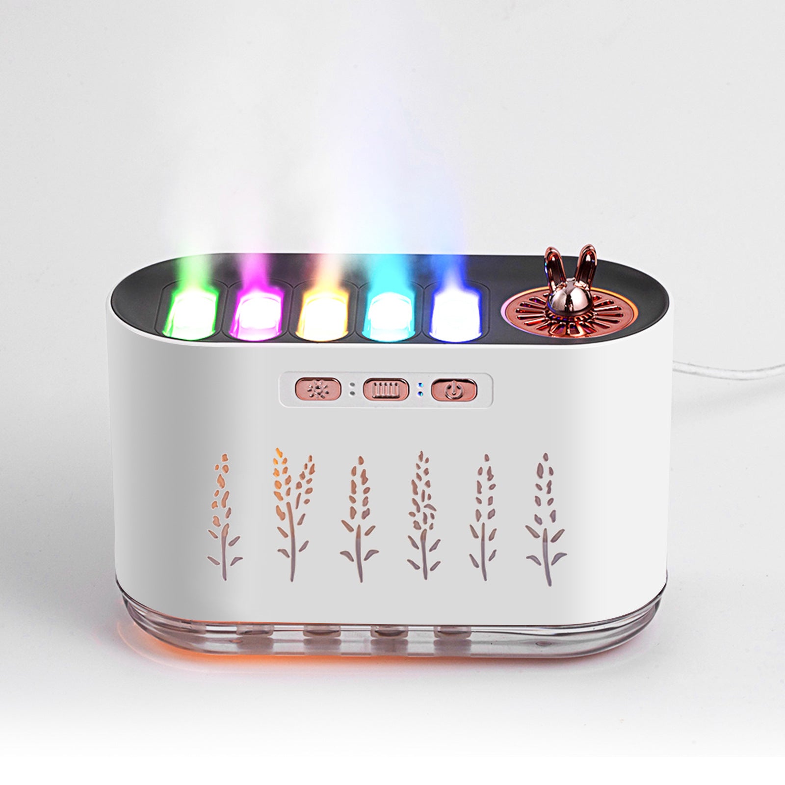 White Dynamic Color Changing Humidifier | Sound Control & Auto Shut-off