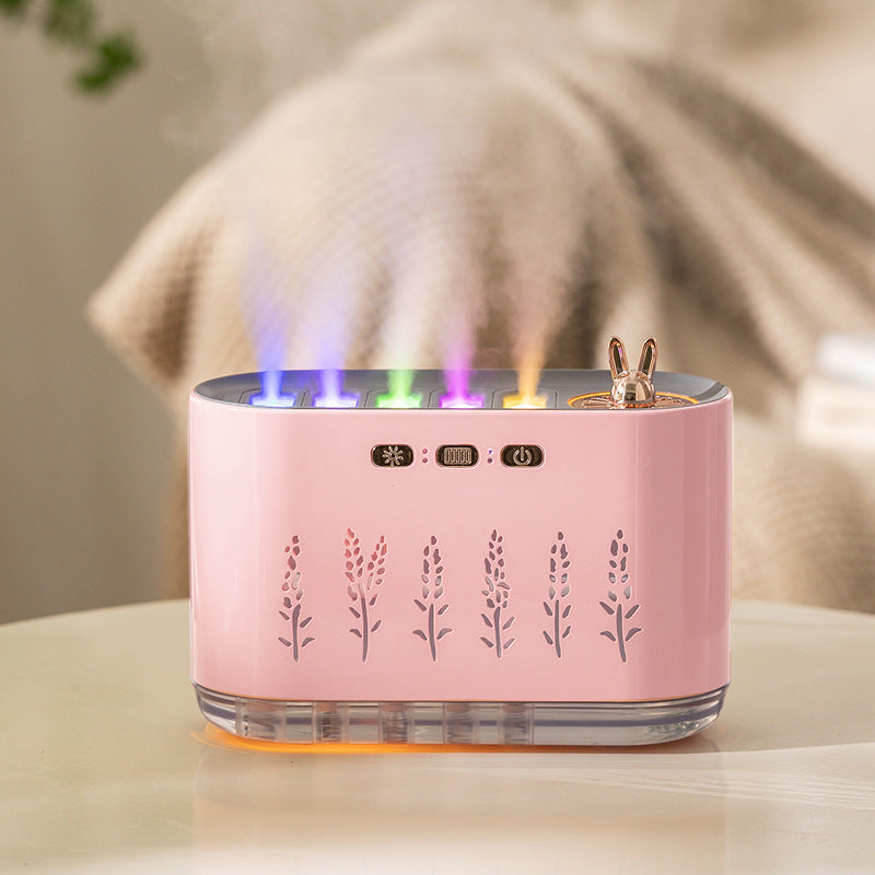 Pink Dynamic Color Changing Humidifier | Sound Control & Auto Shut-off