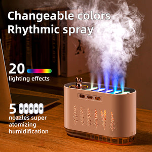Pink Dynamic Color Changing Humidifier | Sound Control & Auto Shut-off