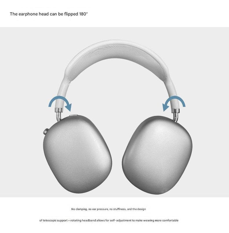 Blue Bluetooth Over-Ear Headphones | Mesh Headband | Wireless | Rotatable Earcups