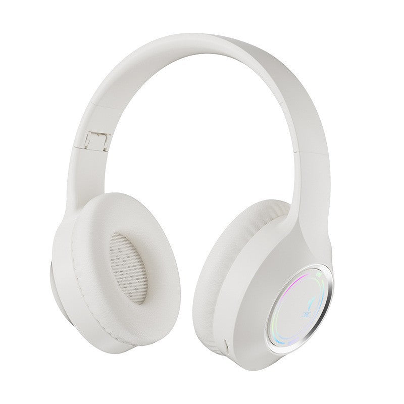 White Bluetooth 5.2 Headphones | Foldable | Adjustable Headband | TF Card | Wireless