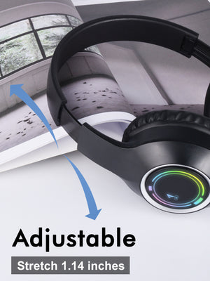 Black Bluetooth 5.2 Headphones | Foldable | Adjustable Headband | TF Card | Wireless