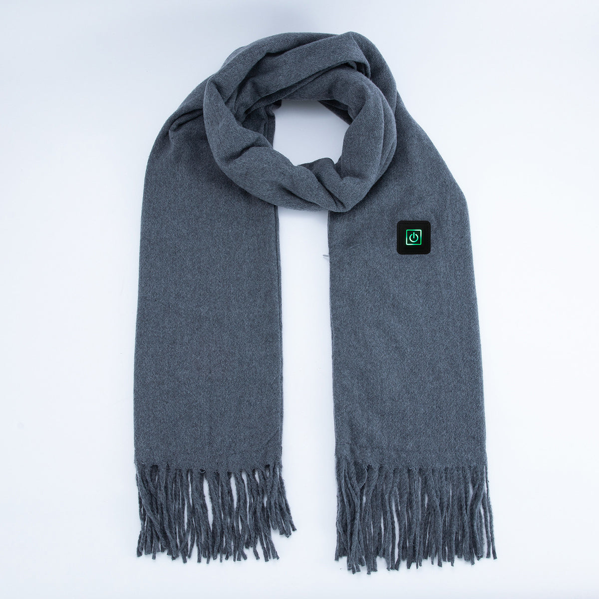 Gray Heated Scarf | Electric Warming Scarf | Winter Outdoor Essential (Without Power Bank)