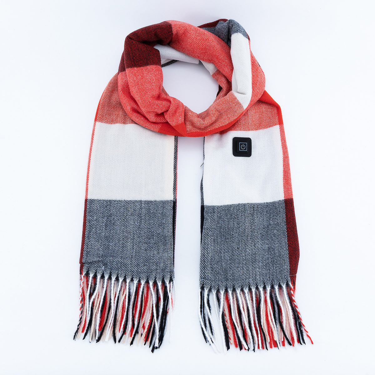 Large Plaid Heated Scarf | Electric Warming Scarf | Winter Outdoor Essential (Without Power Bank)