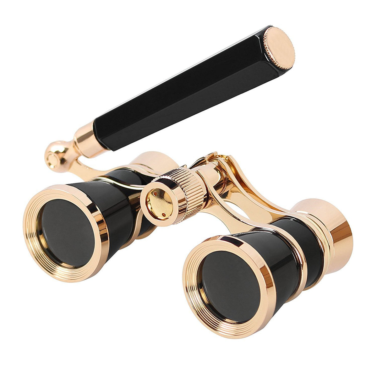 Black Elegant Theatre Binoculars | Portable & Stylish | Handheld Opera Glasses | Focal Length: 100mm