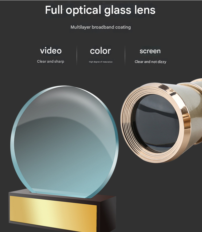 Elegant Theatre Binoculars | Champagne Gold | Portable Opera Glasses | 200mm Focal