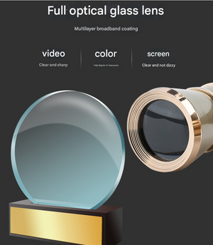 Elegant Theatre Binoculars | Champagne Gold | Portable Opera Glasses | 200mm Focal