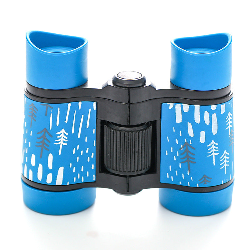 2 PCS Blue Kids Binoculars | Rubber Grip | Tree Pattern
