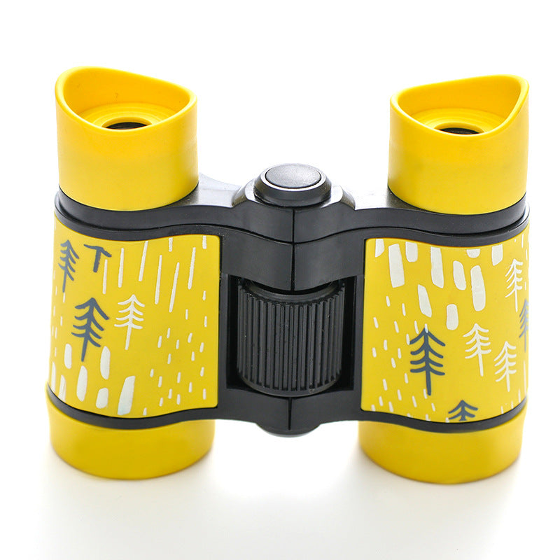 2 PCS Yellow Kids Binoculars | Rubber Grip | Tree Pattern