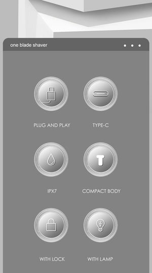 One Blade Electric Shaver for Men | Safe for Sensitive Areas | Wet/Dry Use