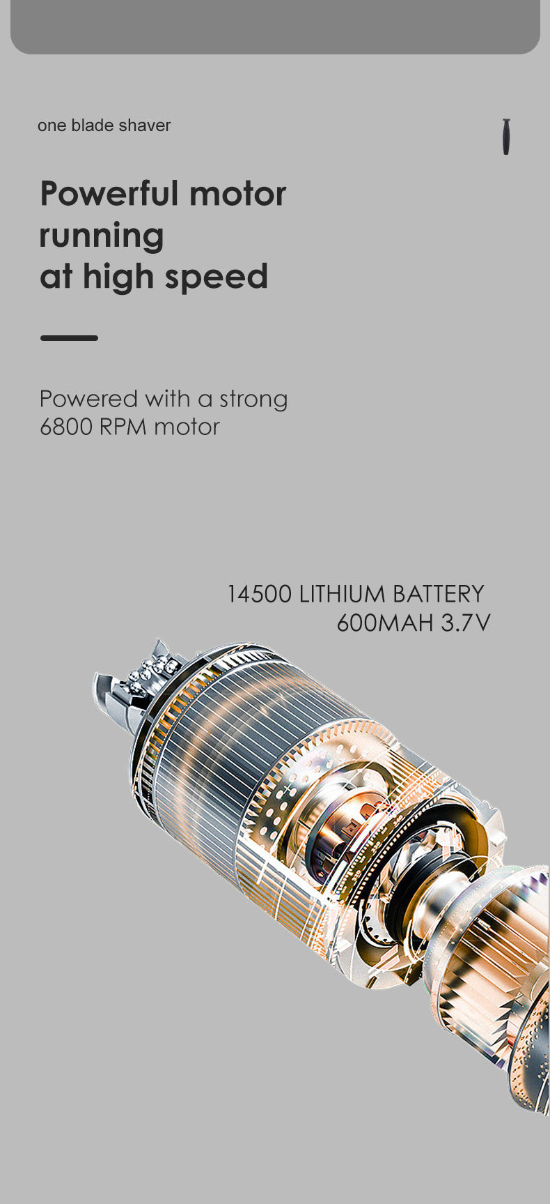 One Blade Electric Shaver for Men | Safe for Sensitive Areas | Wet/Dry Use