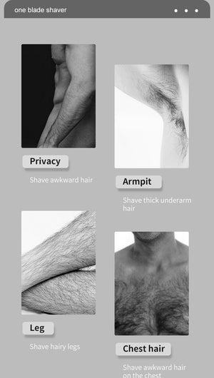 One Blade Electric Shaver for Men | Safe for Sensitive Areas | Wet/Dry Use