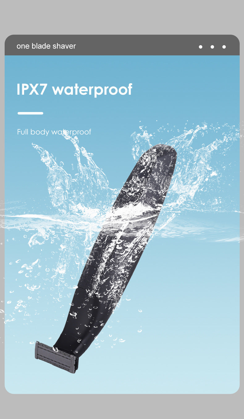 One Blade Electric Shaver for Men | Safe for Sensitive Areas | Wet/Dry Use