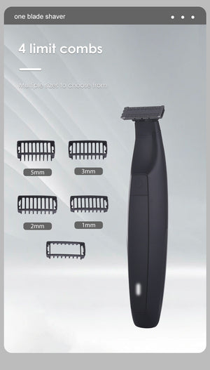 One Blade Electric Shaver for Men | Safe for Sensitive Areas | Wet/Dry Use