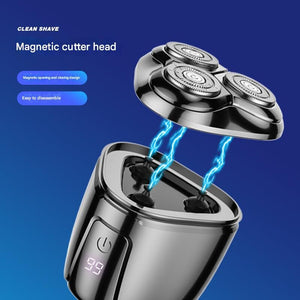 Orange Mini Electric Shaver for Men | Portable & Rechargeable Razor | Compact & Convenient
