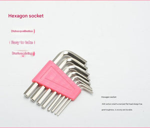 39pc Home Tool Kit | Pink | Carbon Steel Hardware Set