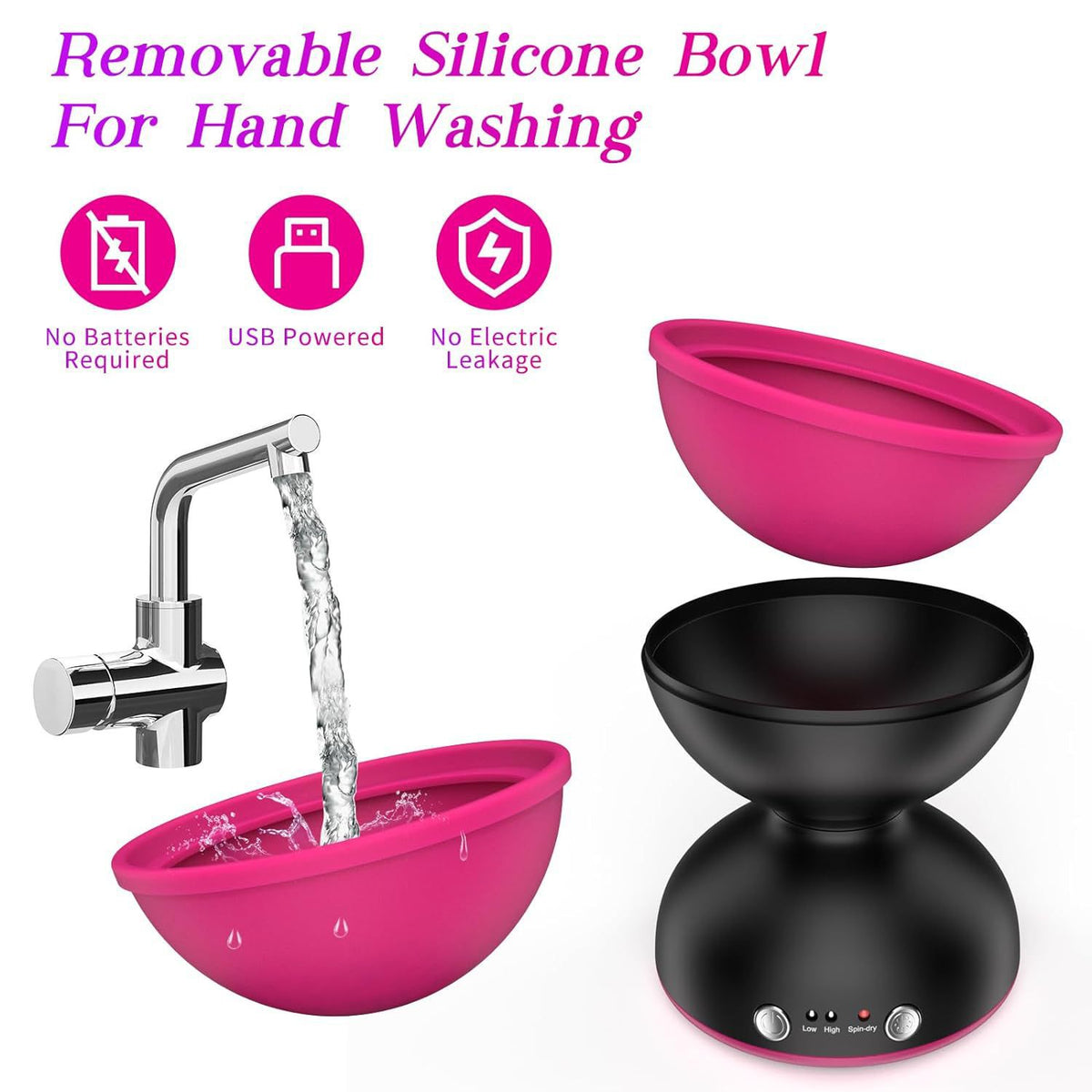 Black Electric Makeup Brush Cleaner | Fast & Deep Cleaning | USB Powered