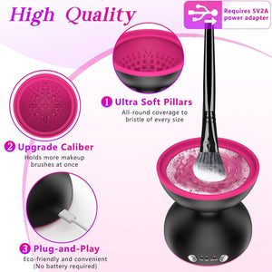 Black Electric Makeup Brush Cleaner | Fast & Deep Cleaning | USB Powered
