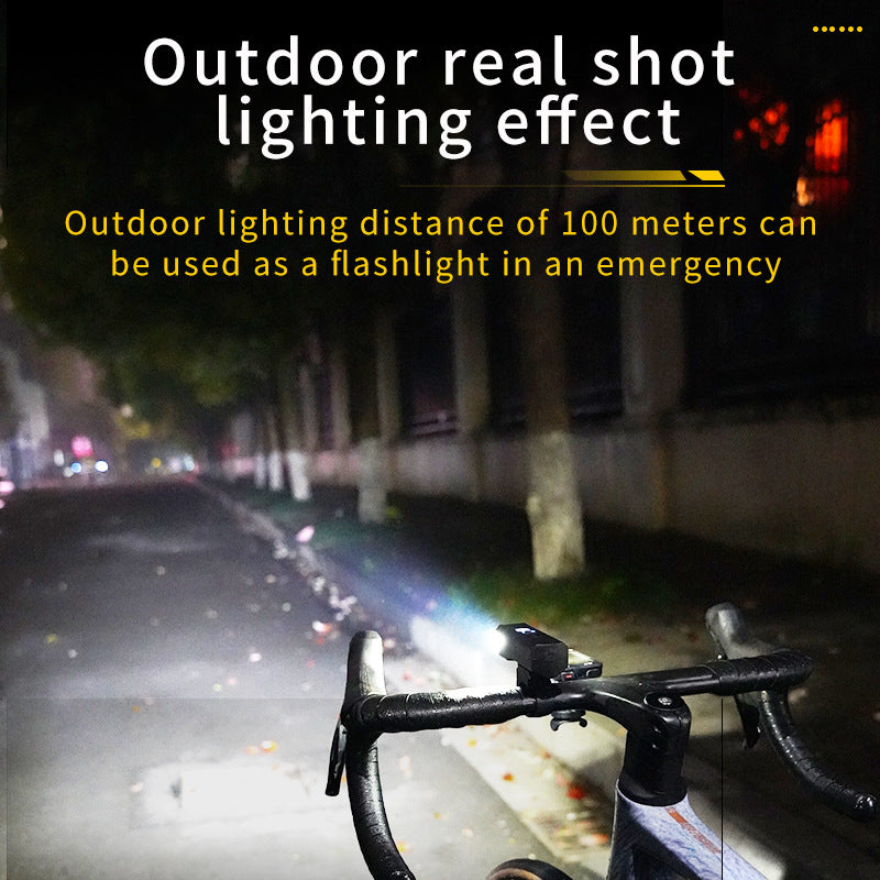 Bike Headlight | Rechargeable LED Bicycle Front Light | 85° Floodlight | Battery Display Model