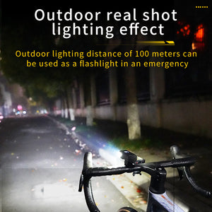 Bike Headlight | Rechargeable LED Bicycle Front Light | 85° Floodlight | Battery Display Model