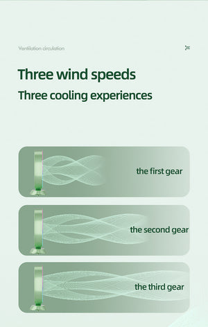 RGB Desktop Fan | Green | USB Rechargeable | 3-Speed | 180° Adjustable | LED Light