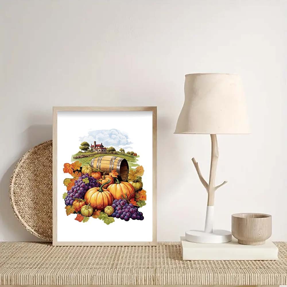 Purple Grapes Thanksgiving Wooden Puzzle | Vegetable & Fruit Design | Home Decor | Educational Toy | Size S