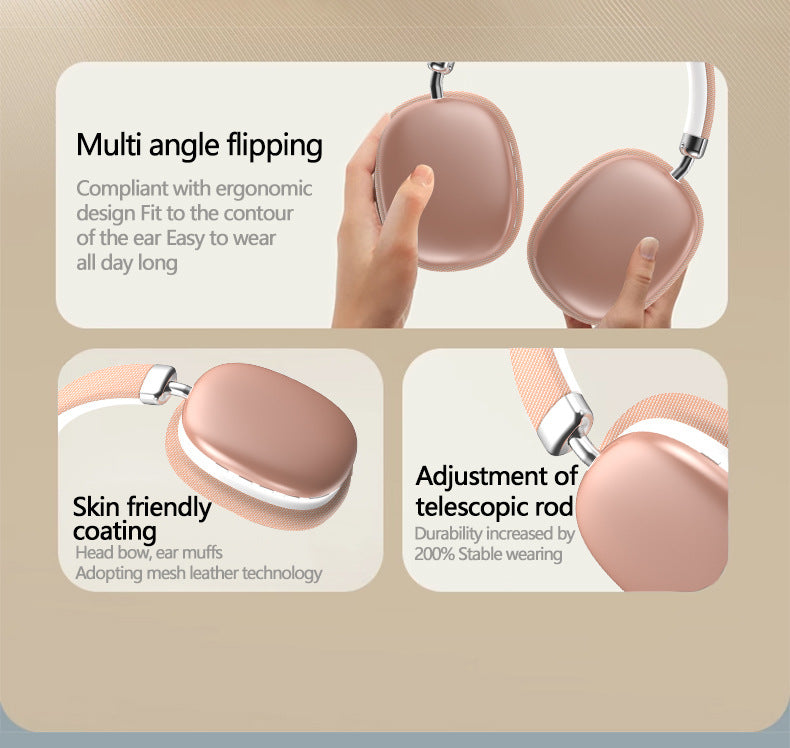 Black Wireless Bluetooth Headphones | Over-Ear | Deep Bass | Foldable | Long Battery Life