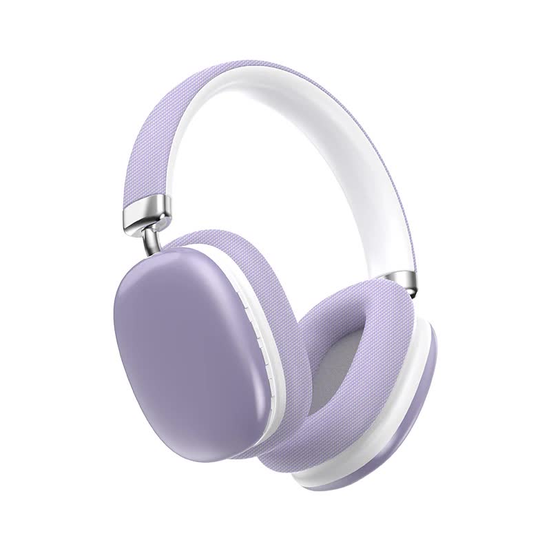 Purple Wireless Bluetooth Headphones | Over-Ear | Deep Bass | Foldable | Long Battery Life