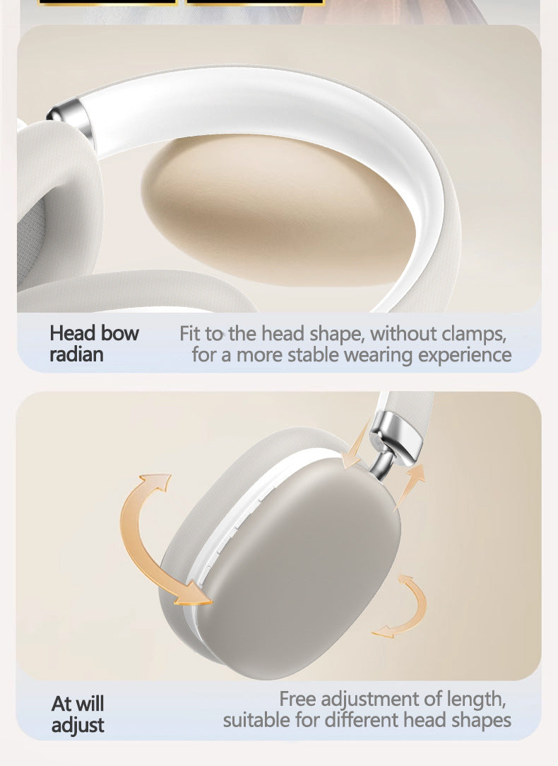 Purple Wireless Bluetooth Headphones | Over-Ear | Deep Bass | Foldable | Long Battery Life