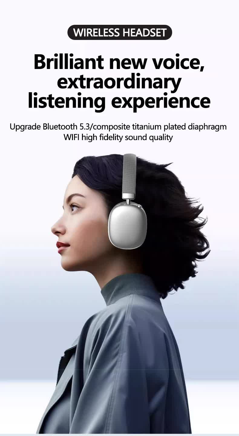 Black Comfortable Over-Ear Headphones | Hi-Fi Sound | Long Battery | Swivel Control