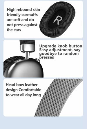 Pink Comfortable Over-Ear Headphones | Hi-Fi Sound | Long Battery | Swivel Control