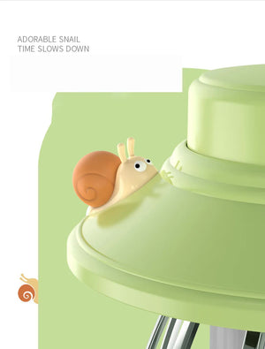 Green Retro Snail Night Light | Portable Rechargeable Camping Lantern | 3-Color Dimming | Hook