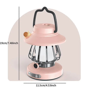 Purple Retro Snail Night Light | Portable Rechargeable Camping Lantern | 3-Color Dimming | Hook