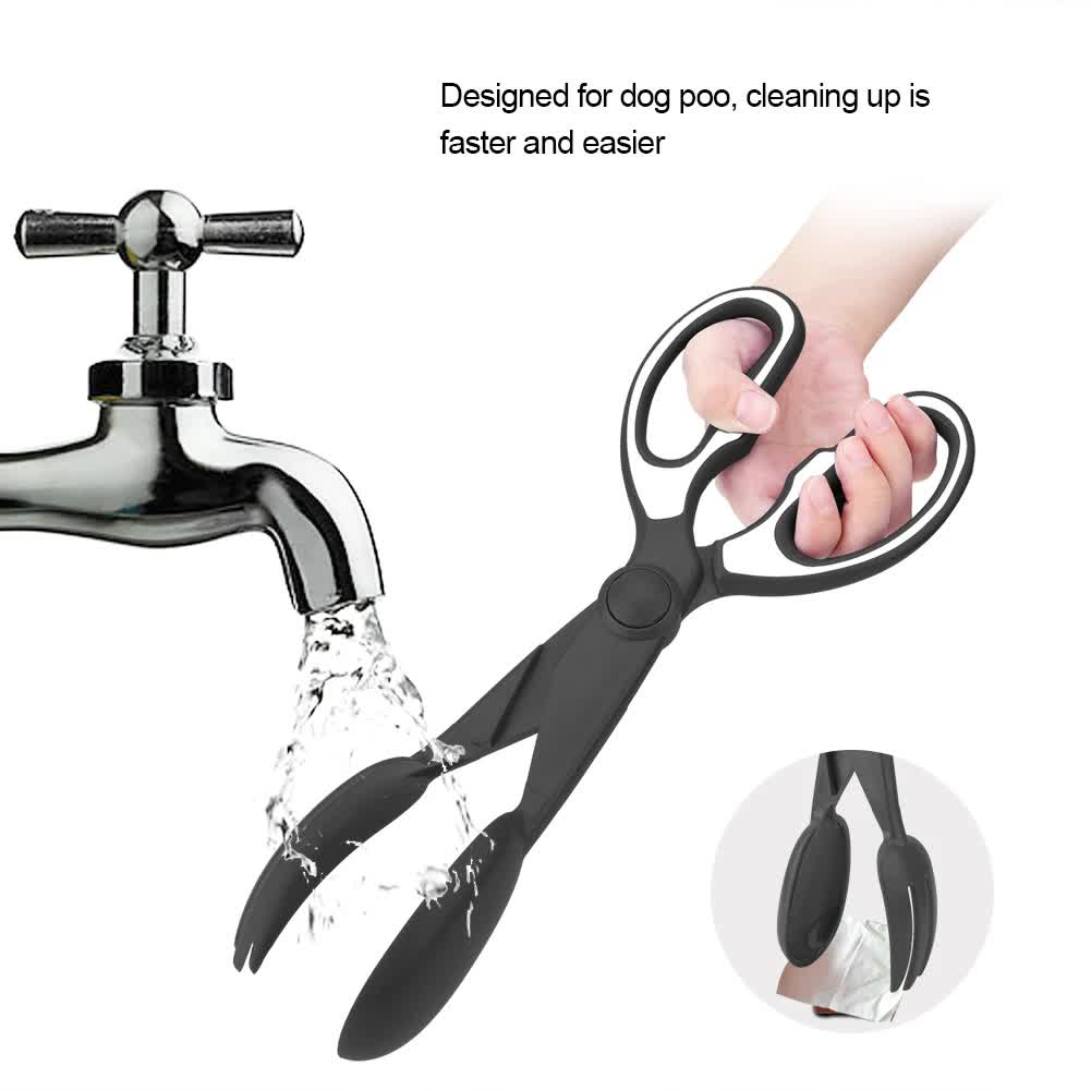 2 Pcs Blue Pet Poop Scooper with Long Handle | Durable Plastic Waste Picker for Dogs & Cats