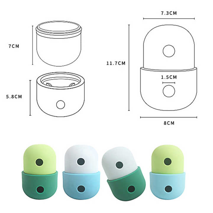 2 Pcs Green & Blue Interactive Pet Treat Dispensing Ball | Food-Grade Silicone Rolling Toy for Dogs | 1.5 cm Leakage Hole