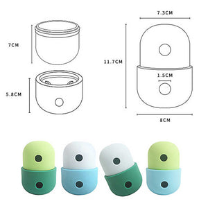 2 Pcs Green & Blue Interactive Pet Treat Dispensing Ball | Food-Grade Silicone Rolling Toy for Dogs | 1.5 cm Leakage Hole