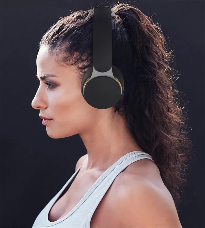 Black Wireless Bluetooth Headphones | Noise Reduction | Heavy Bass | Long Battery Life | TF Card Support