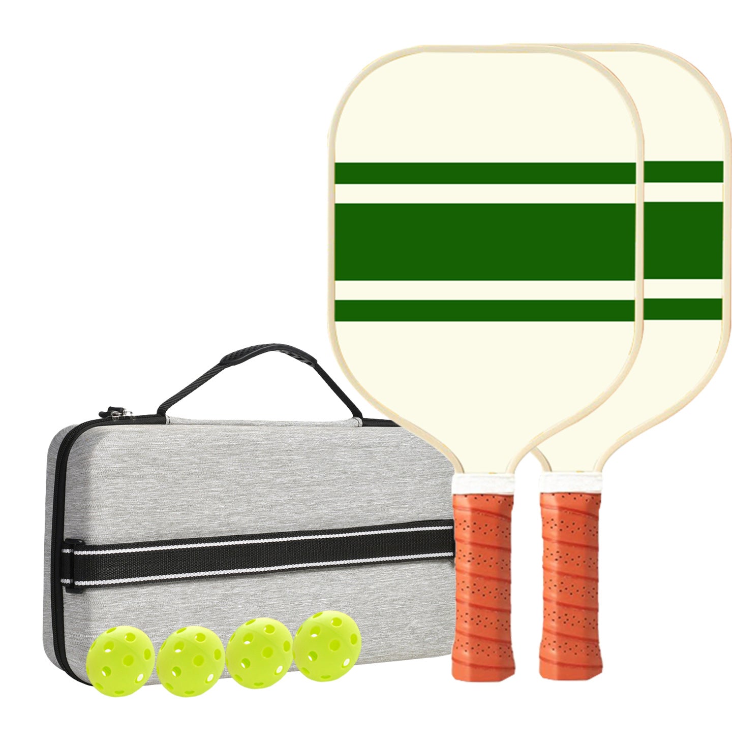 Carbon Fiber Pickleball Paddle Set | T700 | 2 Paddles + 4 Balls + Carry Bag | Set 3