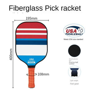 Fiberglass Pickleball Paddle Set | 2 Paddles + 4 Balls + Carry Bag | Colourful Geometric Patterns | Style 2