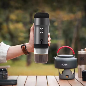 3-in-1 Espresso Maker | Portable & Rechargeable | Capsules & Ground Coffee | Black
