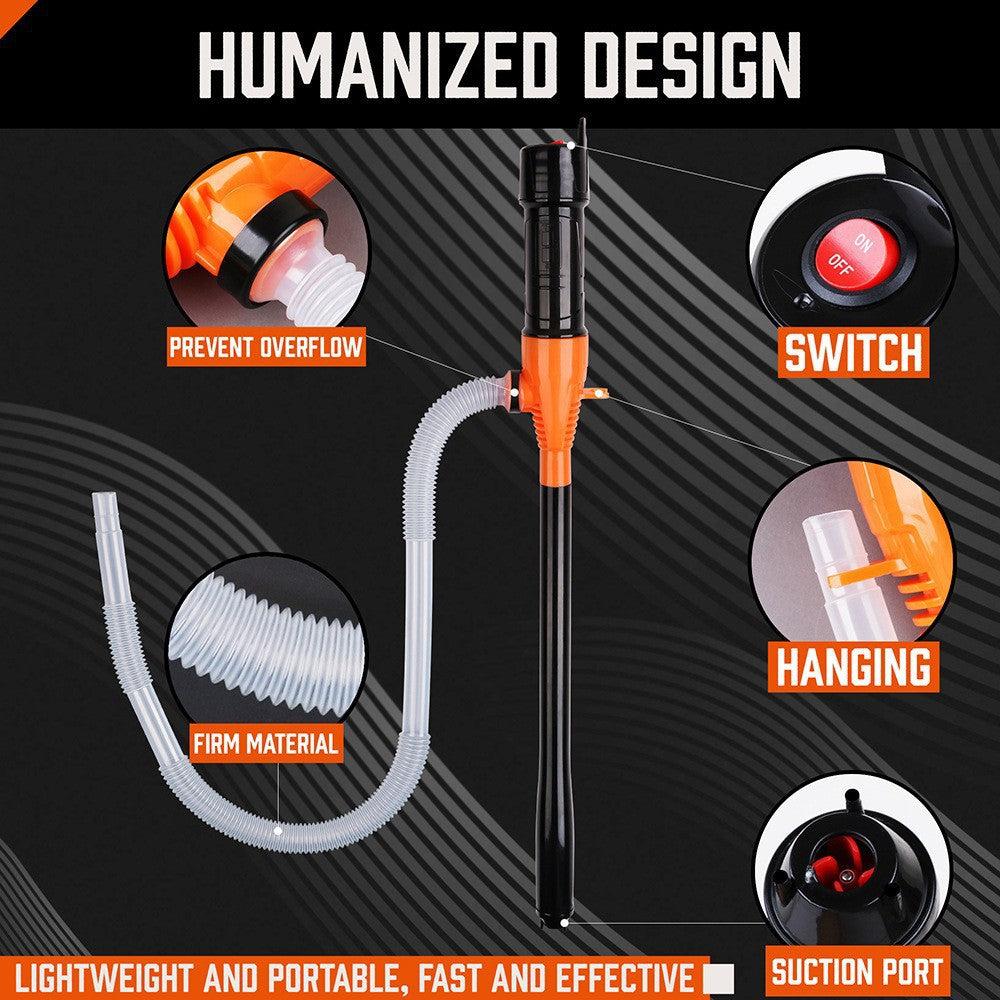 Battery-Powered Electric Oil Pump | 46x11x6cm | Fuel Extraction Pump for Car Fuel Tanks