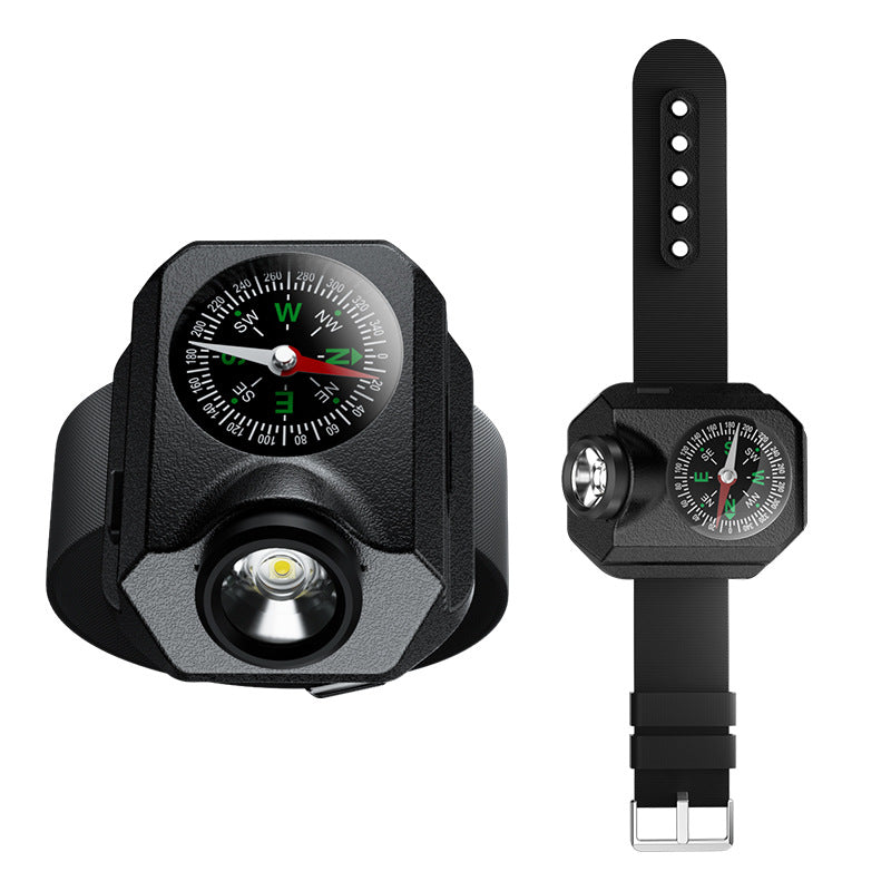 XPG Wrist Light for Outdoor Camping | Rechargeable LED Running Light with Compass & Watch for Survival & Adventure