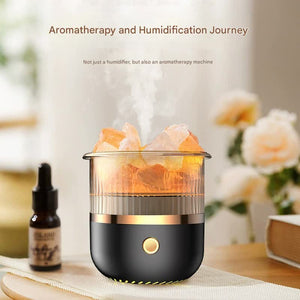 Crystal Humidifier | Green | With LED Light | Aromatherapy Diffuser for Relaxation