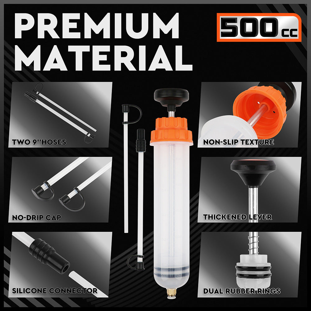 500cc Fluid Extraction & Fill Pump Syringe | Manual | Automotive & Marine Fluids